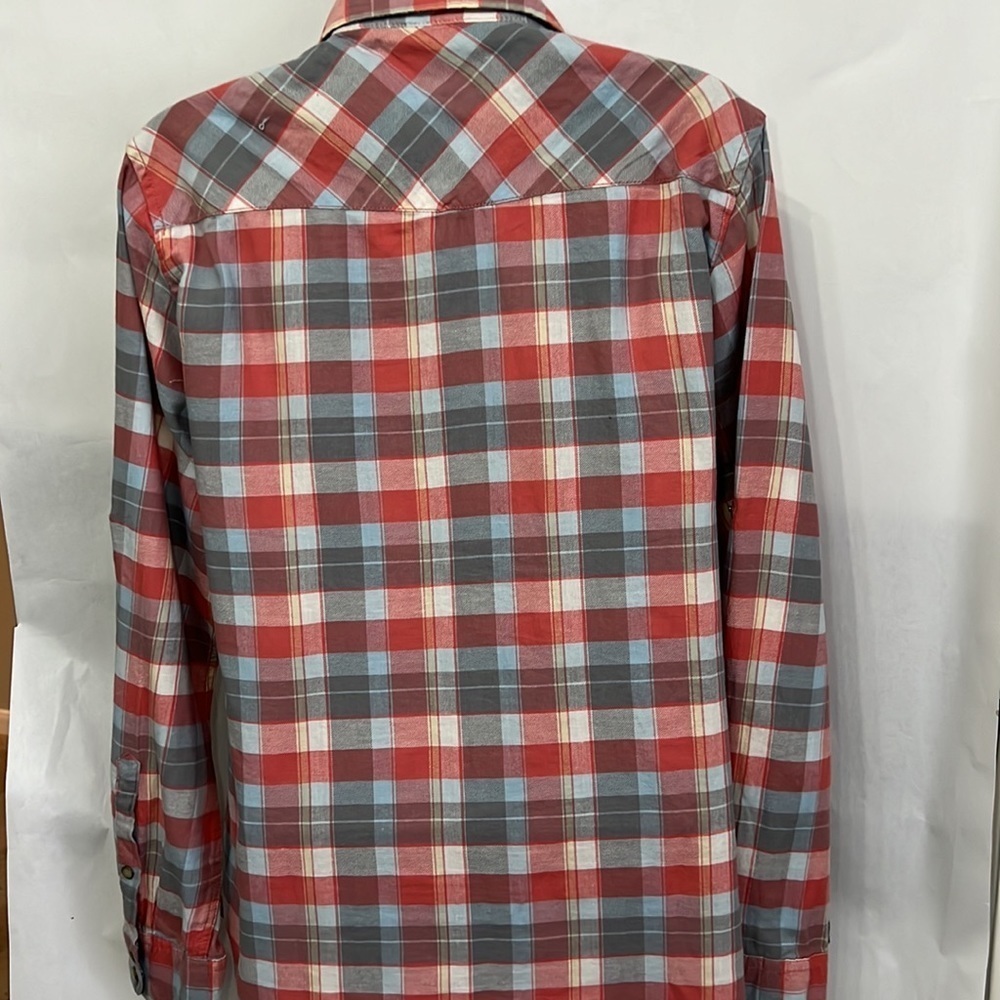 JACHS Girlfriend Bea Shirt Plaid Pearl Snap Western Top Size S Rodeo - Picture 5 of 11